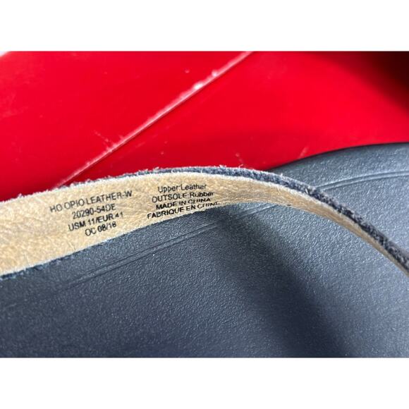 Olukai Womens Ho’opio 20290-54DE Leather Flip Flops Sandals Navy Trench Blue 11 - Picture 4 of 7